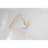 Porcelain and Gold Initial Necklace - Niamh.Co